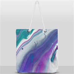 Color Acrylic Paint Art Painting Full Print Rope Handle Tote (large) by Pakrebo