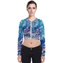 Paint Acrylic Paint Art Colorful Long Sleeve Zip Up Bomber Jacket View1