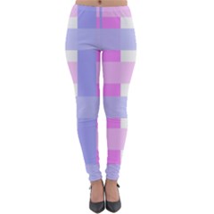 Gingham Checkered Texture Pattern Lightweight Velour Leggings by Pakrebo