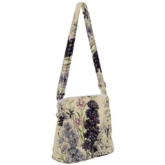 Botanical Print Antique Floral Zipper Messenger Bag by Pakrebo
