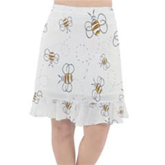 Pattern Design Nature Art Drawing Fishtail Chiffon Skirt by Pakrebo