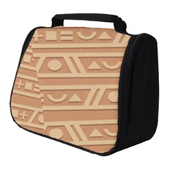 Background Non Seamless Pattern Brown Full Print Travel Pouch (small) by Pakrebo
