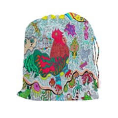 Supersonic Key West Gypsy Blast Drawstring Pouch (xxl) by chellerayartisans