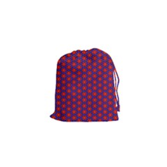 Blue Pattern Texture Drawstring Pouch (xs) by HermanTelo