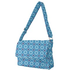 Blue Pattern Full Print Messenger Bag by HermanTelo
