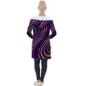 Fractal Mathematics Generated Longline Hooded Cardigan View2