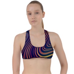 Fractal Mathematics Generated Criss Cross Racerback Sports Bra by Bajindul