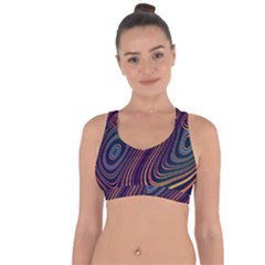 Fractal Mathematics Generated Cross String Back Sports Bra by Bajindul