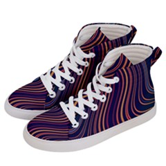 Fractal Mathematics Generated Women s Hi-top Skate Sneakers by Bajindul