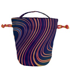 Fractal Mathematics Generated Drawstring Bucket Bag by Bajindul