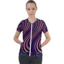 Fractal Mathematics Generated Short Sleeve Zip Up Jacket View1