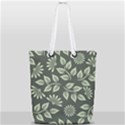 Flowers Pattern Spring Green Full Print Rope Handle Tote (Small) View2