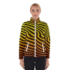 Wave Line Curve Abstract Winter Jacket by HermanTelo