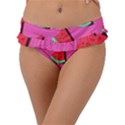 Fresh Watermelon Slices Frill Bikini Bottom View1