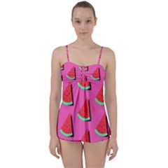 Fresh Watermelon Slices Babydoll Tankini Set by VeataAtticus