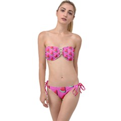 Fresh Watermelon Slices Twist Bandeau Bikini Set by VeataAtticus