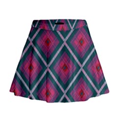 Purple Textile And Fabric Pattern Mini Flare Skirt by Pakrebo