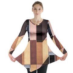 Architectural Design Architecture Building Colors Long Sleeve Tunic  by Pakrebo