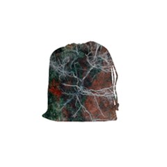 Aerial Photography Of Green Leafed Tree Drawstring Pouch (small) by Pakrebo