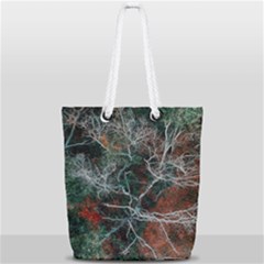 Aerial Photography Of Green Leafed Tree Full Print Rope Handle Tote (small) by Pakrebo