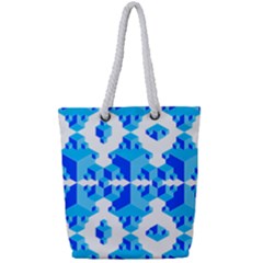 Cubes Abstract Wallpapers Full Print Rope Handle Tote (small) by HermanTelo