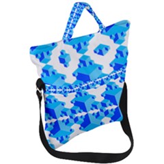 Cubes Abstract Wallpapers Fold Over Handle Tote Bag by HermanTelo