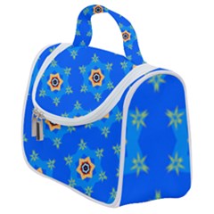 Pattern Backgrounds Blue Star Satchel Handbag by HermanTelo