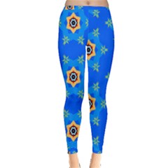 Pattern Backgrounds Blue Star Inside Out Leggings by HermanTelo