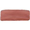 Gingham Plaid Fabric Pattern Red Full Print Rope Handle Tote (Large) View3