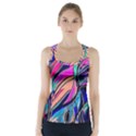 Tropical leaves Resize 2000x2000 Same A3580b Racer Back Sports Top View1