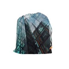 Architectural Design Architecture Building Business Drawstring Pouch (large) by Pakrebo