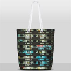 Architectural Design Architecture Building Cityscape Full Print Rope Handle Tote (small) by Pakrebo