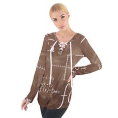 Mathematics Brown Tie Up Tee by snowwhitegirl