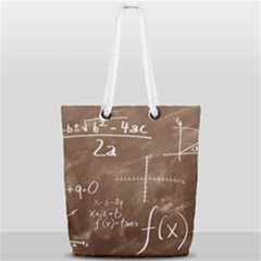 Mathematics Brown Full Print Rope Handle Tote (small) by snowwhitegirl