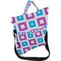 Pattern Plaid Fold Over Handle Tote Bag View1