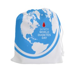 The World Day Of Struggle Against Diabet Drawstring Pouch (xxl) by Sudhe