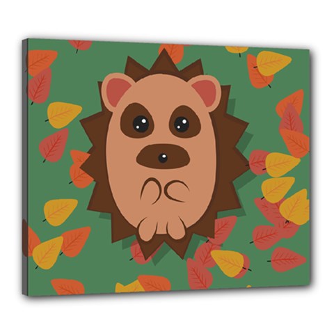 Hedgehog Animal Cute Cartoon Canvas 24  X 20  (stretched) by Sudhe