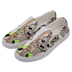 Graphic Kawaii Bunnies Men s Canvas Slip Ons by Sudhe