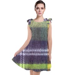 Yellow Plaid Flannel Tie Up Tunic Dress by snowwhitegirl