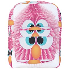 Bird Fluffy Animal Cute Feather Pink Full Print Backpack by Sudhe