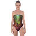 The Lonely Wolf In The Night Tie Back One Piece Swimsuit View1