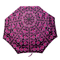Floral To Be Happy Of In Soul And Mind Decorative Folding Umbrellas by pepitasart