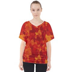 Fall V-neck Dolman Drape Top by designsbyamerianna
