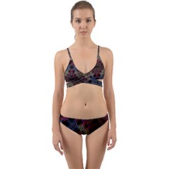 Animated Ornament Background Fractal Art Wrap Around Bikini Set by Simbadda