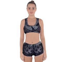 Black Cat Full Moon Racerback Boyleg Bikini Set by bloomingvinedesign