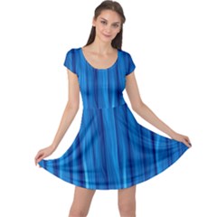 Textured Background Wood Logs Cap Sleeve Dress by Bajindul