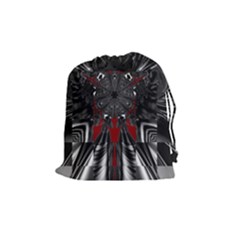 Abstract Artwork Art Fractal Drawstring Pouch (medium) by Sudhe