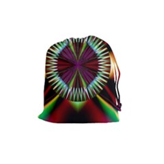 Artwork Fractal Allegory Art Drawstring Pouch (medium) by Sudhe