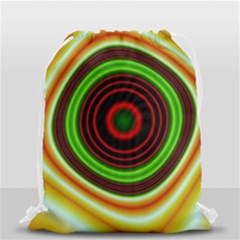 Digital Art Background Yellow Red Drawstring Bag (small) by Sudhe