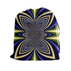 Abstract Artwork Fractal Background Drawstring Pouch (xxl) by Sudhe